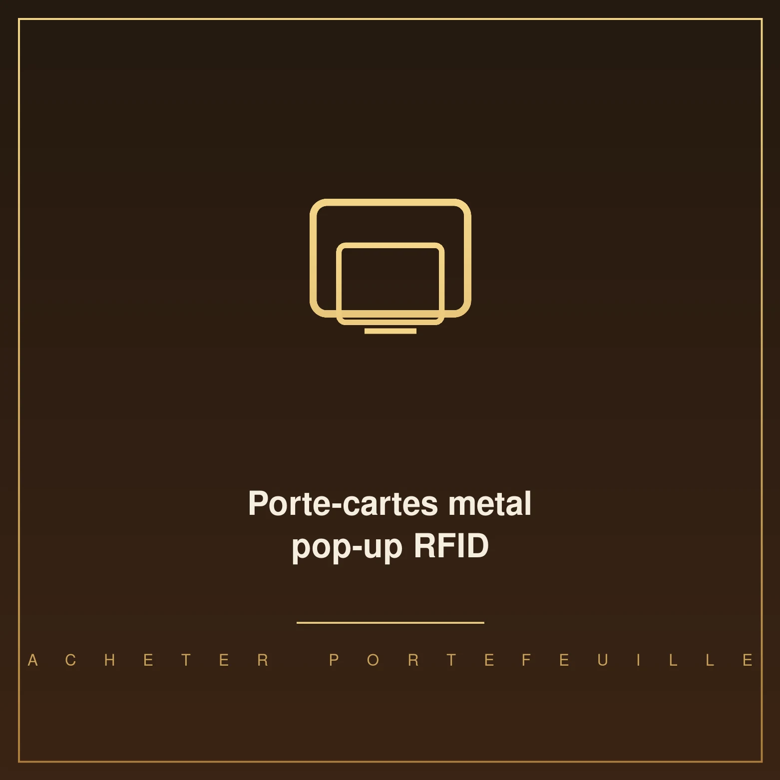 Porte-cartes métal pop-up RFID avec zip