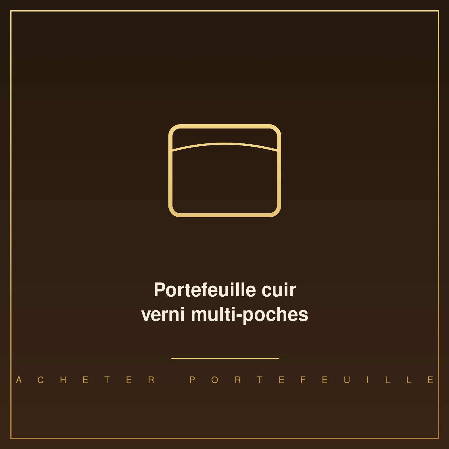 Portefeuille cuir verni multi-poches zippé