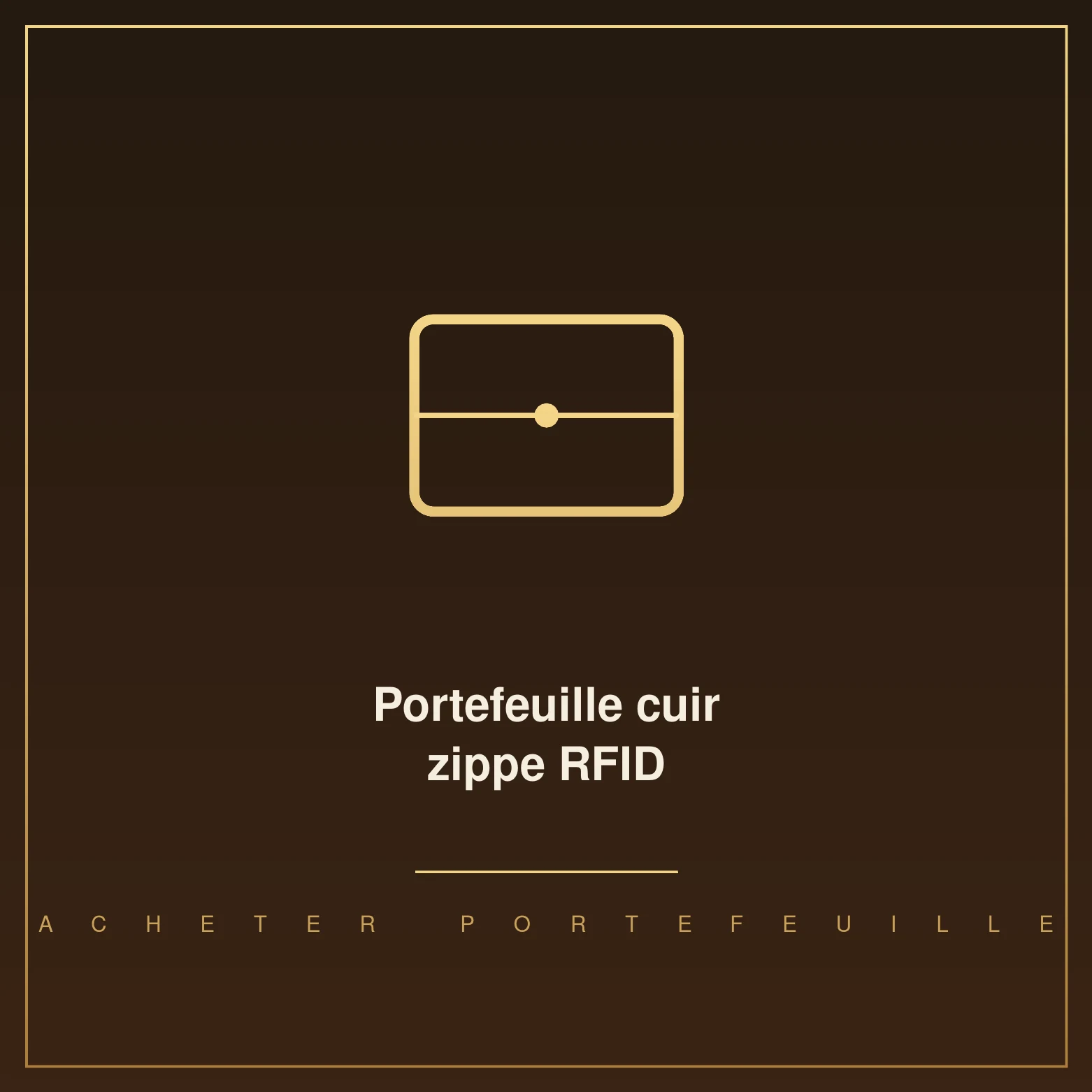 Portefeuille cuir zippé RFID pour homme