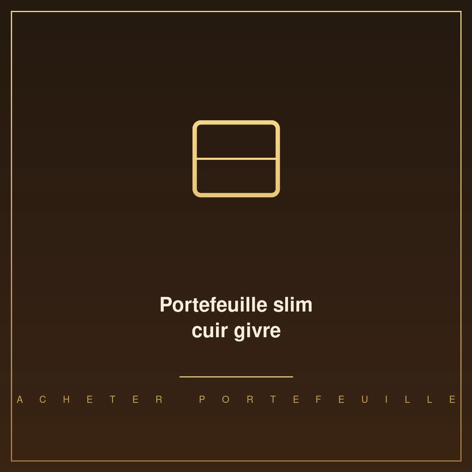 Portefeuille slim cuir givré pour homme